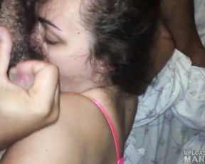 My ex girlfriend sucking my hairy balls