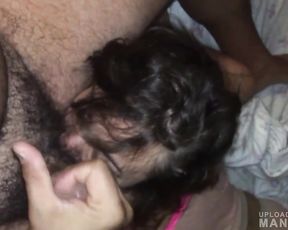 My ex girlfriend sucking my hairy balls