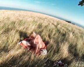 A blonde getting fucked in the fields