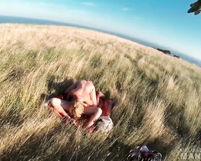 A blonde getting fucked in the fields