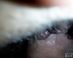 Close-up hairy pussy fucking