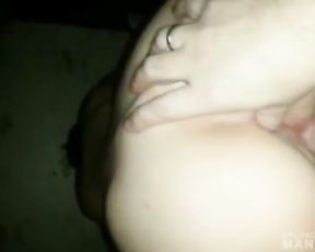 Fingering her ass while she riding my dork