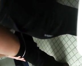 Teen with big ass banged in bathroom