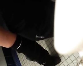 Teen with big ass banged in bathroom