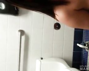 Teen with big ass banged in bathroom