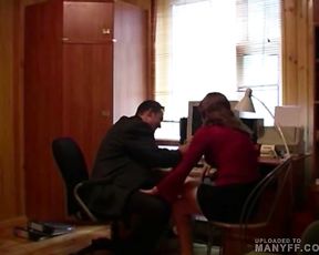 Sexy secretary gets fucked after work