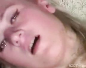 Horny Russian blonde gets her cunt shagged in close-up