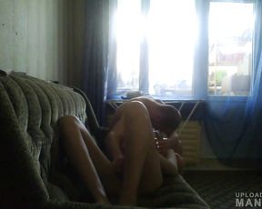 Real life couple banging on the sofa