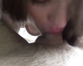 Lustful GF giving head in front of camera