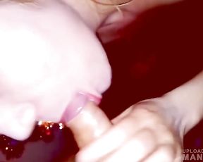 Sexy Santa girl giving head POV