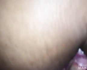 Tight ass pulling in close-up view