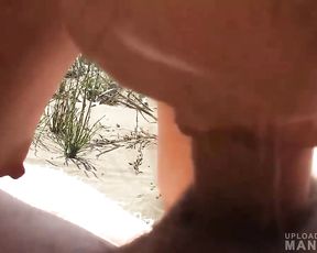 Cock sucking & riding at the beach